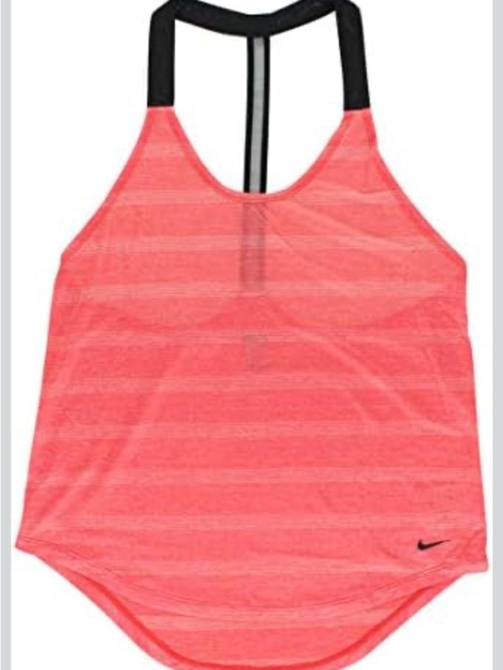 Nike Coral Pink & Black Racerback Swim Coverup Tank
